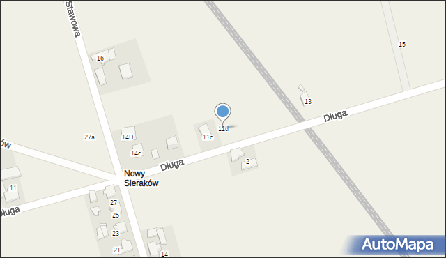 Sieraków Śląski, Długa, 11d, mapa Sieraków Śląski