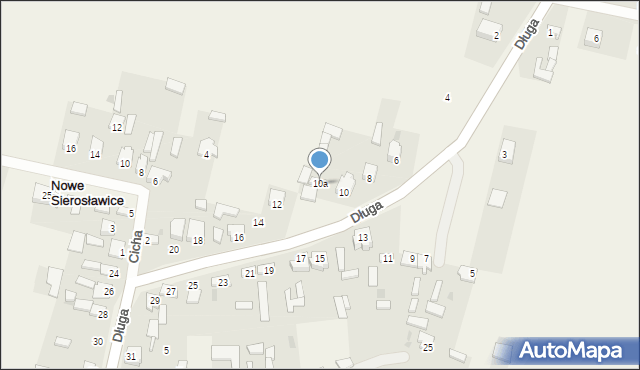 Sierosławice, Długa, 10a, mapa Sierosławice
