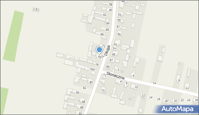 Sierosławice, Długa, 74, mapa Sierosławice