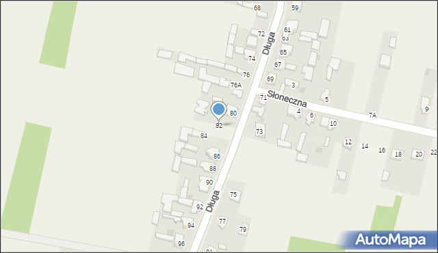 Sierosławice, Długa, 82, mapa Sierosławice