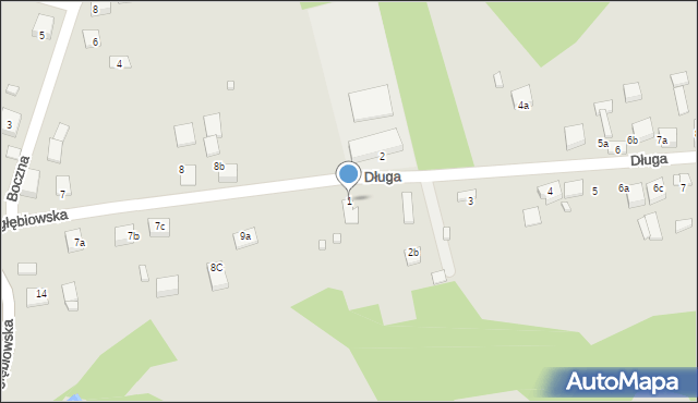 Siewierz, Długa, 1, mapa Siewierz