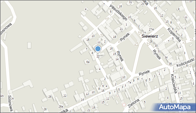 Siewierz, Długosza Jana, 12, mapa Siewierz