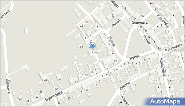 Siewierz, Długosza Jana, 4, mapa Siewierz