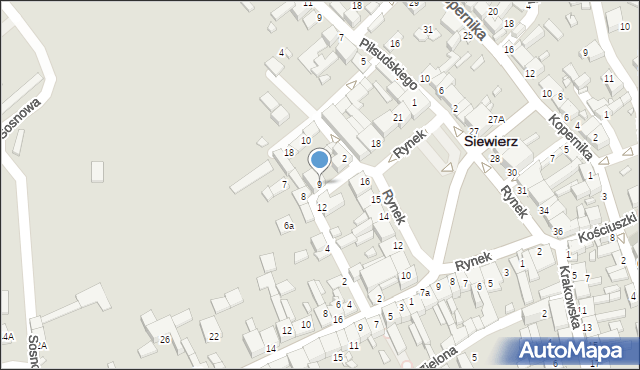 Siewierz, Długosza Jana, 9, mapa Siewierz