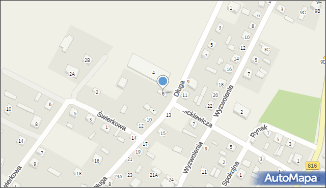 Sławatycze, Długa, 6, mapa Sławatycze