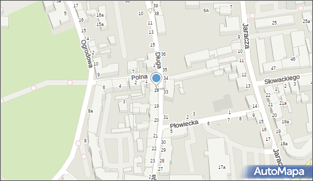 Słupsk, Długa, 18, mapa Słupska