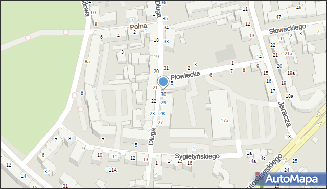 Słupsk, Długa, 30, mapa Słupska