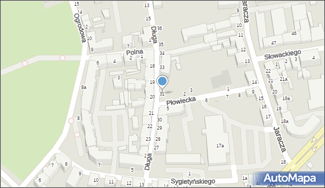 Słupsk, Długa, 31, mapa Słupska