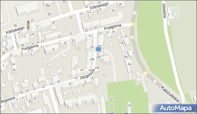 Słupsk, Długosza Jana, 13c, mapa Słupska