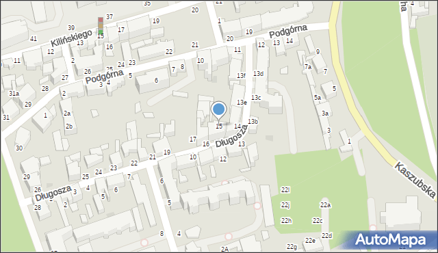 Słupsk, Długosza Jana, 15, mapa Słupska