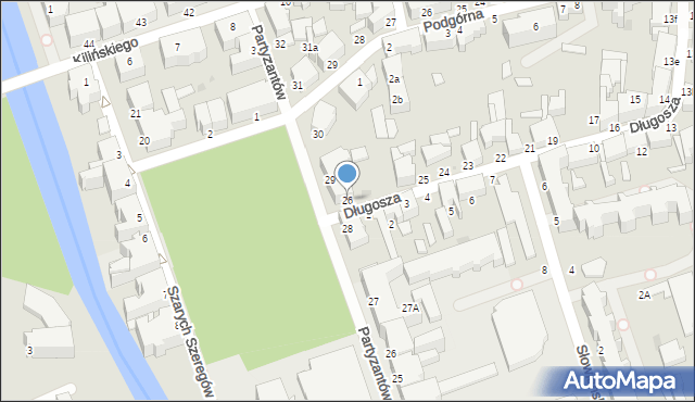 Słupsk, Długosza Jana, 26, mapa Słupska