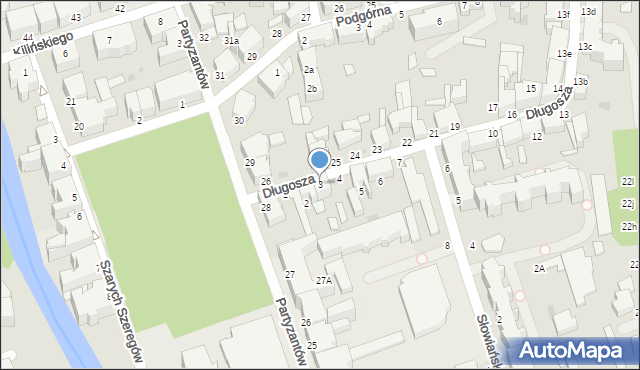 Słupsk, Długosza Jana, 3, mapa Słupska