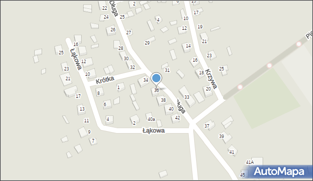 Sobków, Długa, 36, mapa Sobków