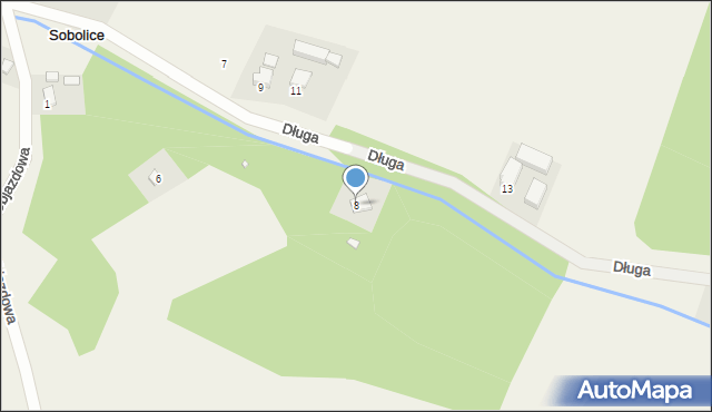 Sobolice, Długa, 8, mapa Sobolice