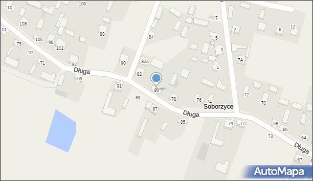 Soborzyce, Długa, 80, mapa Soborzyce