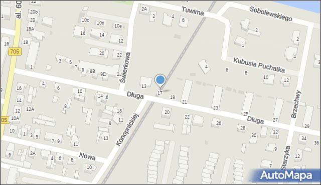 Sochaczew, Długa, 17, mapa Sochaczew