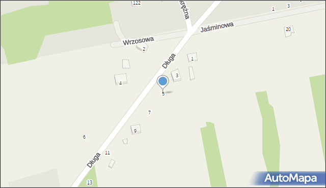 Sokolnik, Długa, 5, mapa Sokolnik