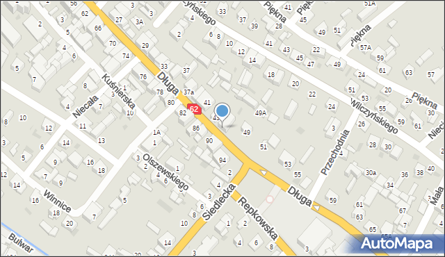 Sokołów Podlaski, Długa, 45, mapa Sokołów Podlaski