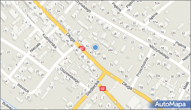 Sokołów Podlaski, Długa, 47, mapa Sokołów Podlaski