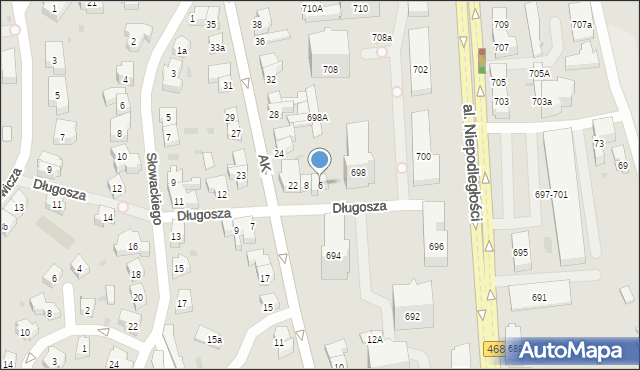Sopot, Długosza Jana, 6, mapa Sopotu