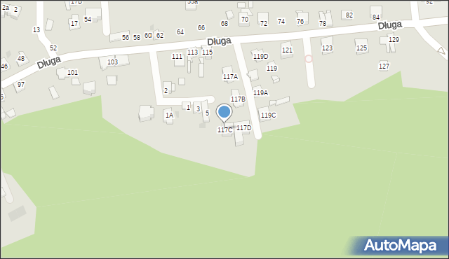 Sosnowiec, Długa, 117C, mapa Sosnowca