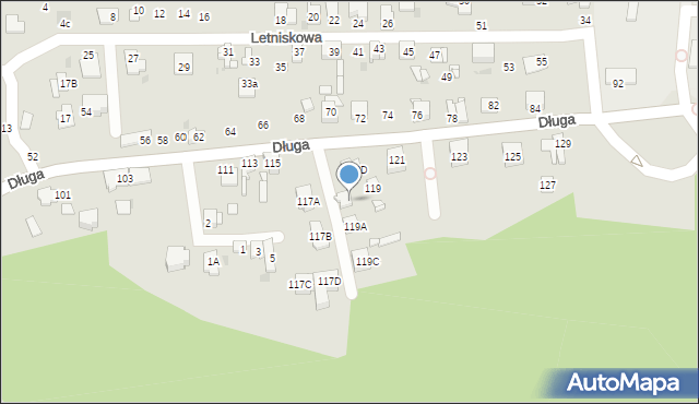 Sosnowiec, Długa, 119B, mapa Sosnowca