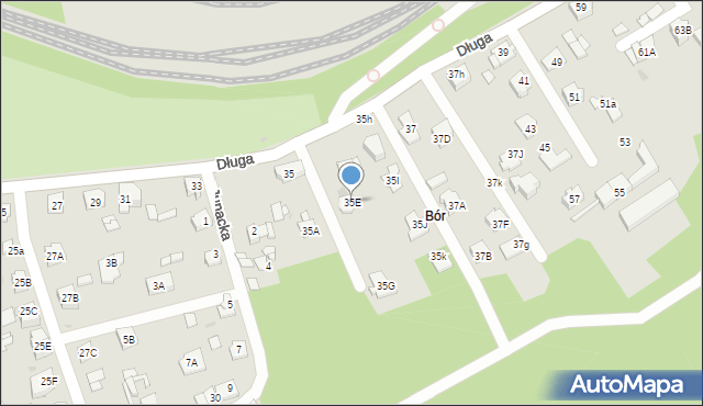 Sosnowiec, Długa, 35E, mapa Sosnowca