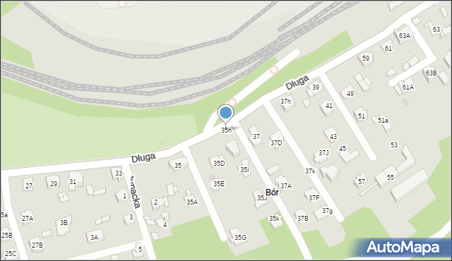 Sosnowiec, Długa, 35h, mapa Sosnowca
