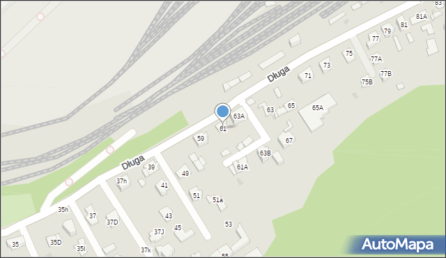 Sosnowiec, Długa, 61, mapa Sosnowca