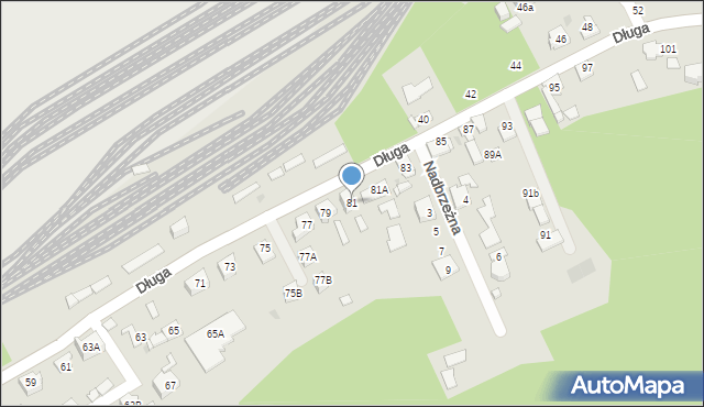 Sosnowiec, Długa, 81, mapa Sosnowca