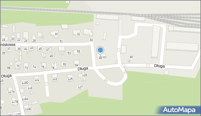 Sosnowiec, Długa, 92, mapa Sosnowca