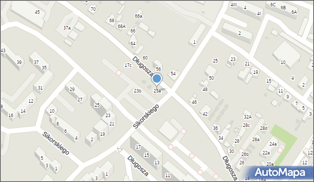 Sosnowiec, Długosza Jana, 23a, mapa Sosnowca