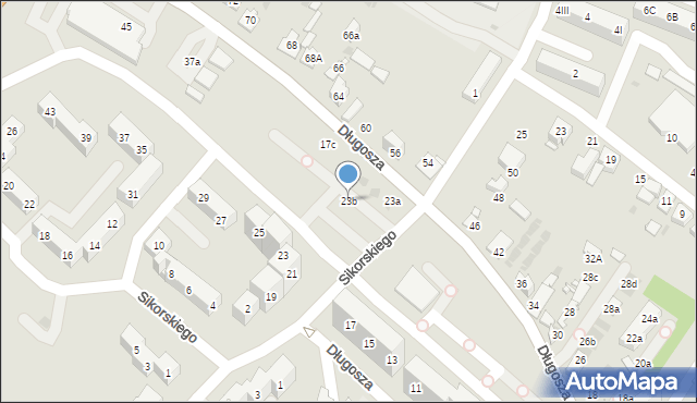 Sosnowiec, Długosza Jana, 23b, mapa Sosnowca