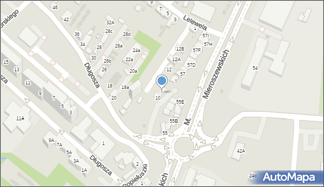 Sosnowiec, Długosza Jana, 8, mapa Sosnowca