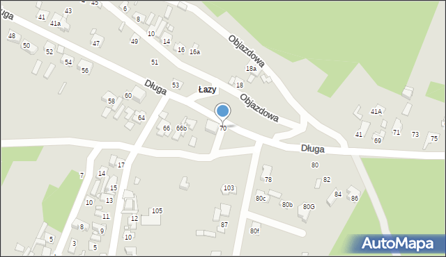 Starachowice, Długa, 70, mapa Starachowic