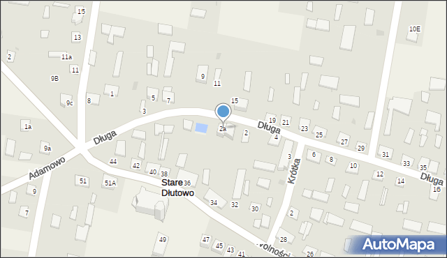 Stare Dłutowo, Długa, 2a, mapa Stare Dłutowo