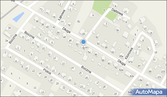 Stare Oborzyska, Długa, 52, mapa Stare Oborzyska