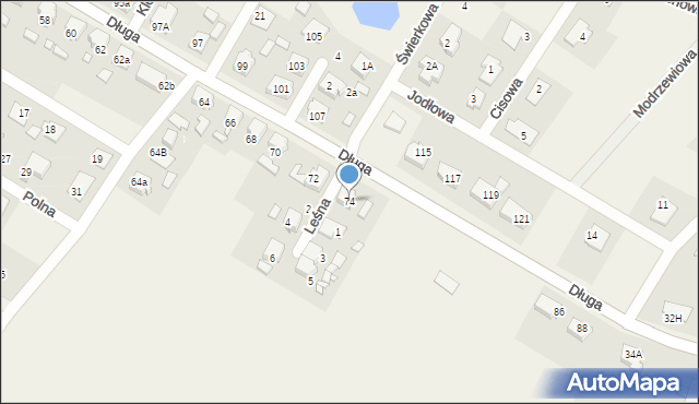 Stare Oborzyska, Długa, 74, mapa Stare Oborzyska