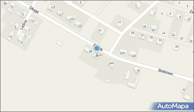 Stare Oborzyska, Długa, 88, mapa Stare Oborzyska
