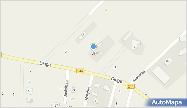 Strzelce Górne, Długa, 15, mapa Strzelce Górne