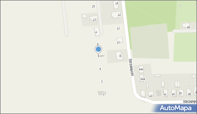 Strzelęcin, Długa, 7, mapa Strzelęcin