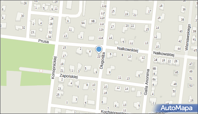 Strzelin, Długosza Jana, 11, mapa Strzelin