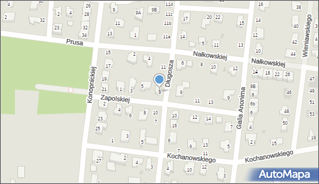 Strzelin, Długosza Jana, 9, mapa Strzelin