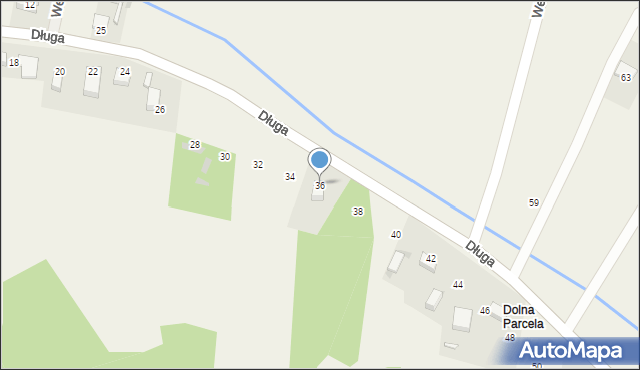 Sucha, Długa, 36, mapa Sucha