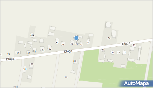 Sulbiny, Długa, 74, mapa Sulbiny