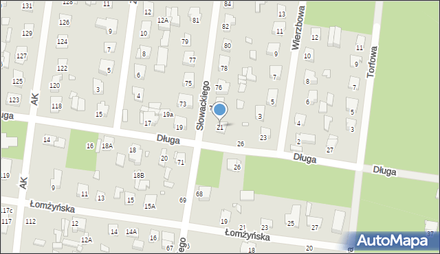 Sulejówek, Długa, 21, mapa Sulejówek