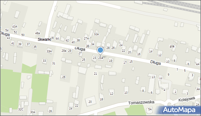 Susiec, Długa, 21a, mapa Susiec