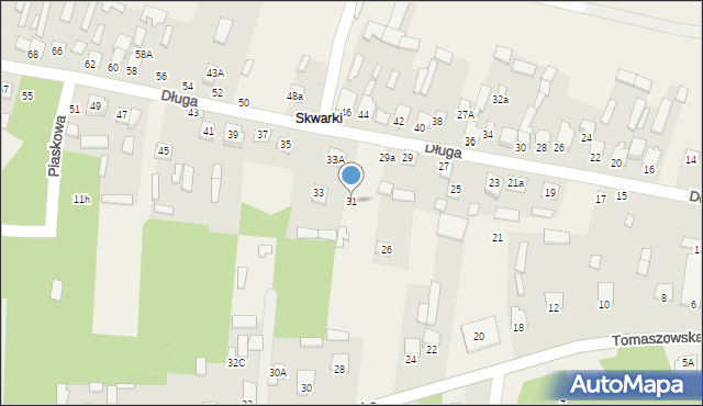 Susiec, Długa, 31, mapa Susiec