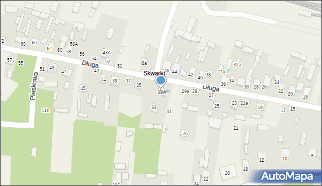 Susiec, Długa, 33A, mapa Susiec