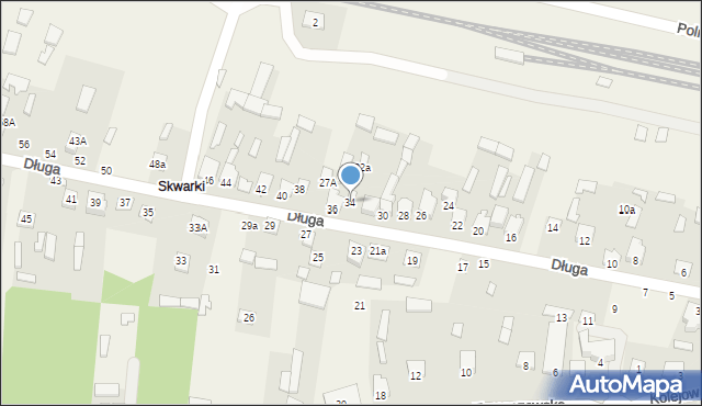 Susiec, Długa, 34, mapa Susiec